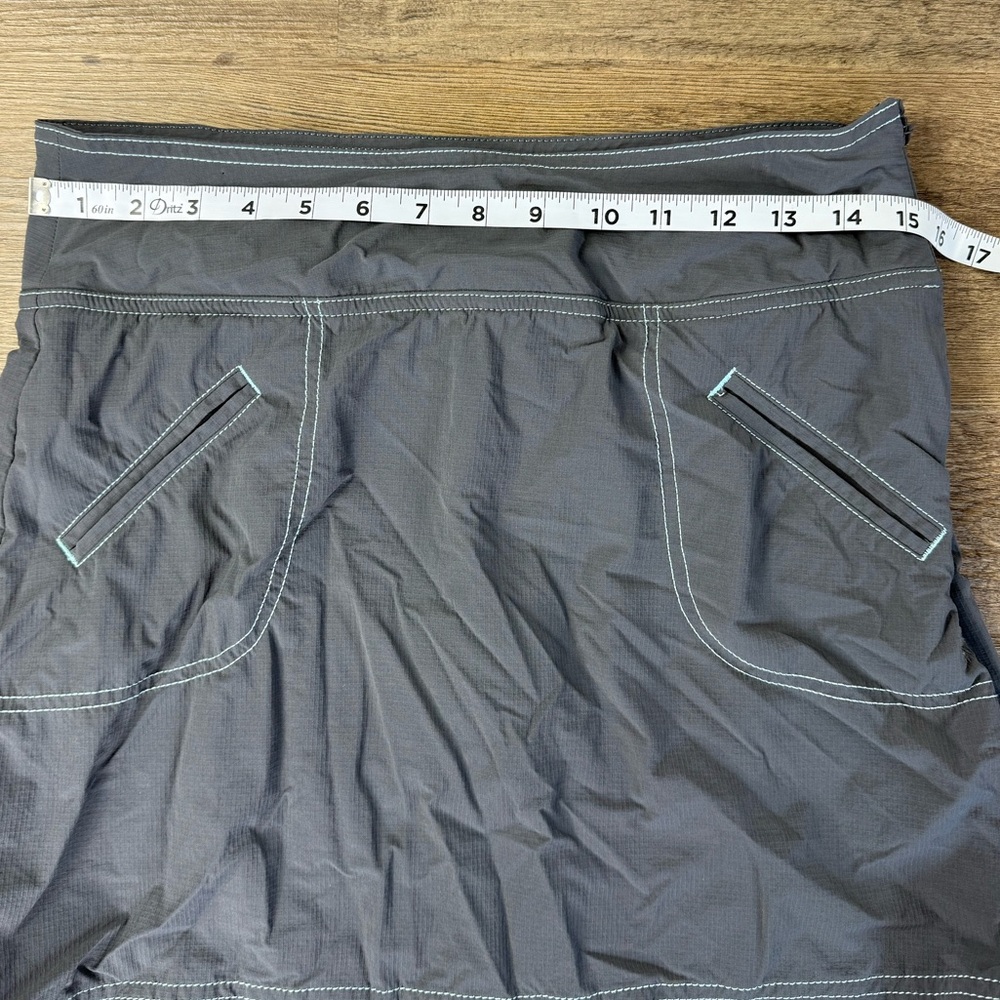 Athleta Women's Ripstop Nylon Skort Skirt Shorts Gray 903689 Cinch Size 4 - Picture 4 of 10